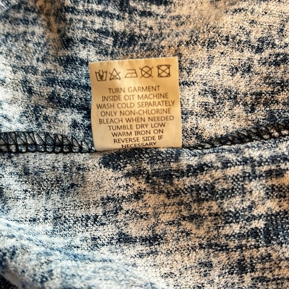 Damee - blue and white light weight peplum jacket - size L - Picture 5 of 6